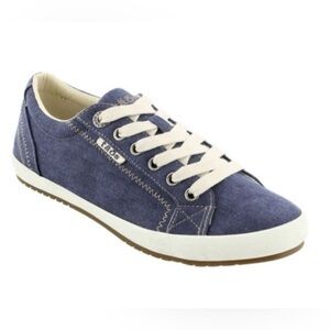 Taos Footwear Star denim-Navy Sneakers with white Laces